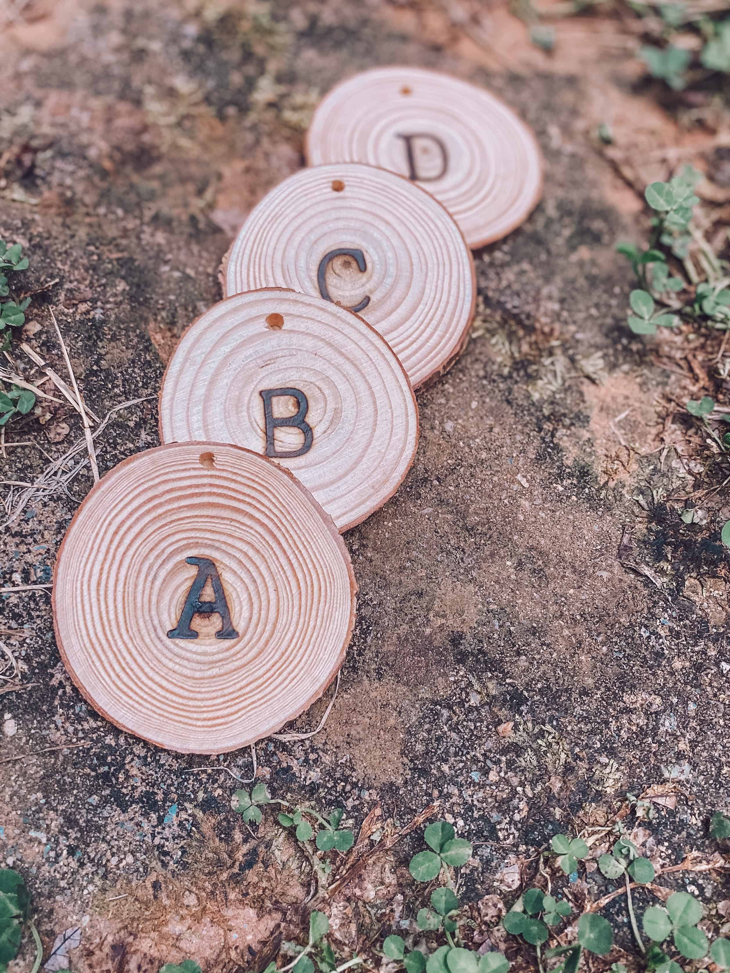 DIY Abecedario de Madera~ Wooden Alphabet Disk Set