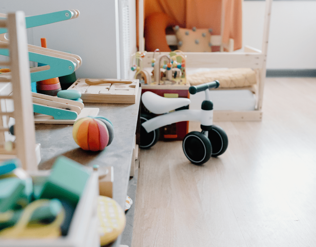 a fun playroom with Montessori 2 year old toys