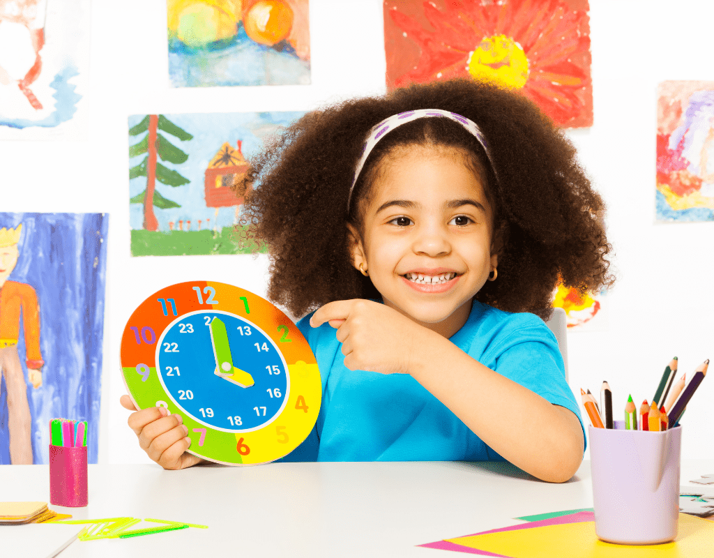 Telling Time Spanish Clock Poster for Kidseducational 