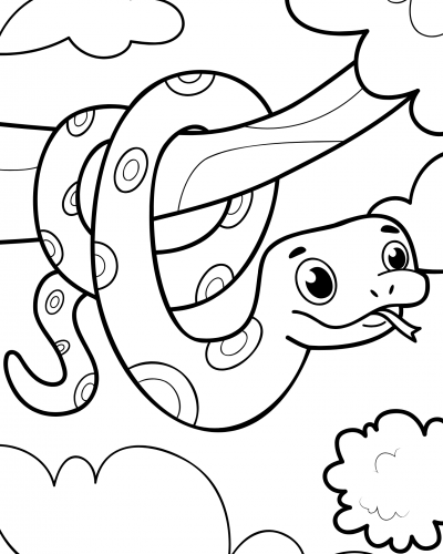 free snake coloring pages